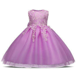 Baby Kids Party Gown Design Pageant Wedding Dresses Infant Princess Little Girls 1 Year Birthday Dress Newborn Christening Gowns