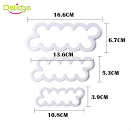 Delidge 3pcs/set Rose Flower Cookie Cutter Fondant Cake Decorating Tools Sugarcraft Biscuit Cutter for Kitchen Baking Tool