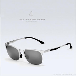 VEITHDIA Unisex Retro Aluminum Magnesium Brand Sunglasses Polarized Lens Vintage Eyewear Accessories Sun Glasses Men/Women 6631