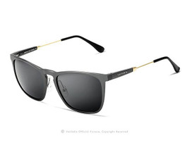 VEITHDIA Mens Square Retro Aluminum Sunglasses Polarized Blue Lens Vintage Eyewear Accessories Sun Glasses For Men/Women 6368