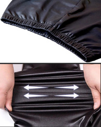 VEAMORS Plus Size New Fashion Women's Black Sexy Skinny Faux Leather Low Waist Nine Leggings Pants