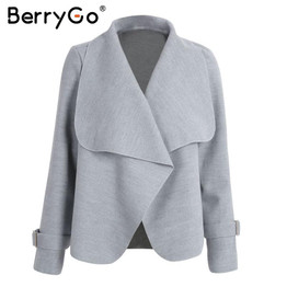 BerryGo Soft knitted cardigan female coat Elastic cardigan winter sweater women jumperGray casual short sweater pull outerwear