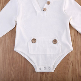Newborn Baby Boys Girls Hooded Romper Long Sleeve Jumpsuit Clothes Outfits 0-18M Baby Clothing