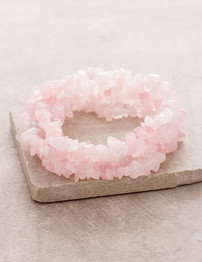 Rose Quartz Gemstone Nugget Necklace