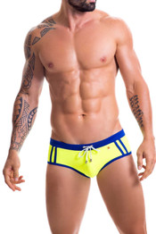 Jor Yellow/Blue Sport Swim Brief