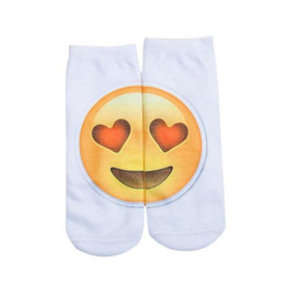 New 3D Emoji Socks Women Fashion Single Side Printing Men Cotton Socks Unisex Socks Pattern Meias Feminina Funny Low Ankle Jan20