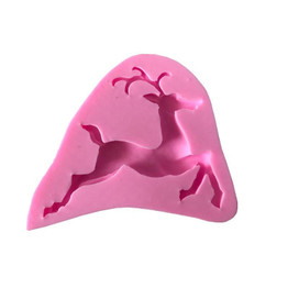 Christmas Deer 3D Silicone Molds Fondant Cake Decorations Kitchen Baking Tools Cake Soap Gumpaste Chocolate Candy Clay Moulds
