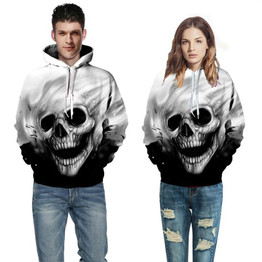 Mr.1991INC Skulls Sweatshirts Men/women Thin Fashion 3d Hoodies Print Skulls Hooded Hoodies With Hat Unisex Pullovers