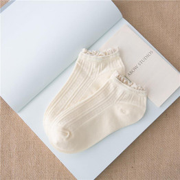 2018 spring summer women socks 5 pair short cotton solid color lace cute ankle high quality women fashion lady socks