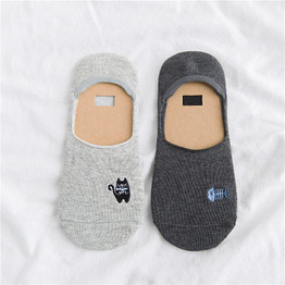 2018 spring summer women socks 2 pairs short cotton color cute creative print women fashion socks for women korean style