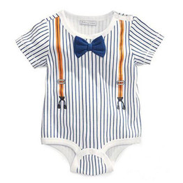Baby Romper 2016 New Infant Jumpsuit short Sleeve Body Baby Boy Gentleman Cotton Baby Clothing Newborn Romper Boys