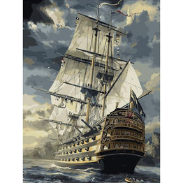 No Frame Sailing Boat DIY Painting By Numbers Drawing Painting By Numbers Kits Paint On Canvas For Home Wall Art Picture 40x50cm