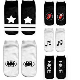 2018 New Meias Summer Autumn Harajuku Character Socks 3D Print Animal Women's Low Cut Ankle Socks Cat Printed Socks