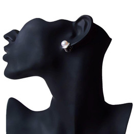 ASHIQI Genuine  Natural Freshwater pearl Stud earrings, Real 925 Sterling Silver jewelry for women wholesale