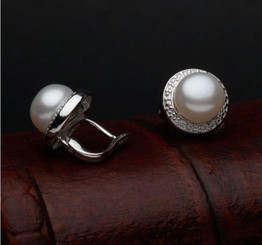 ASHIQI  Natural Freshwater Pearl earrings  for women Pearls Jewelry