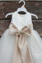 Bowtie 2016 Flower Girl Purple Dresses Real Birthday Pageant Communion Dress Little Girls Kids/Children Dress Wedding