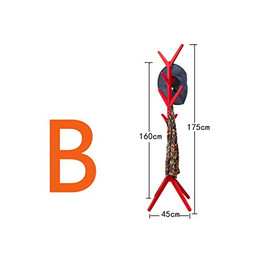 DYFYMX Solid Wood Living Room Bedroom Clothing hat Rack Floor Creative Modern Minimalist Racks Racks Shelf Racks Free-Standing Coat and hat Rack (Color : D)