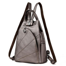 Designer High Quality Leather Multifunction Backpacks For Teenage Girls Sac A Main Women Vintage School Mochilas Shoulder Bag