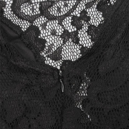 DeRuiLaDy Women Sleeveless Lace Stitching summer Dress Sexy Backless Black Pleated Dresses party Mini Casual Dress vestidos