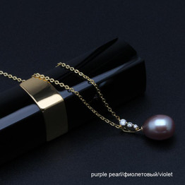 18K gold pendant necklace Jewelry,natural real pearl pendant fashion necklace chain,fine jewelry for women Christmas gift