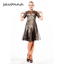 New 2018 Sexy Little Black Short Cocktail Dresses Tulle Beading Women Party Dress