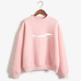 New 2018 Hoody Spring Autumn Long Sleeve Casual Harajuku Pink Sweatshirt Women Cute Printed Hoodies Moletom Feminino Oversize