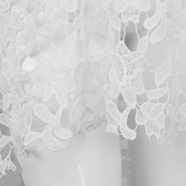 DeRuiLaDy Summer Fashion Women Sexy Dress Boho Casual Mini Bodycon Dresses Women White Sexy Lace Beach Maxi Dress vestidos