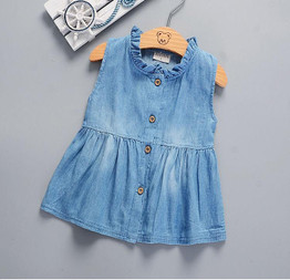 Denim Baby Girl Princess Dress Kid Baby Party Wedding Pageant Dresses Clothes Girls Kids Clothing Costumes