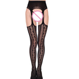 2018 Hollow Out Tights Lace Sexy Stockings Female Thigh High Fishnet Embroidery Transparent Pantyhose Women Black Lace Stocking