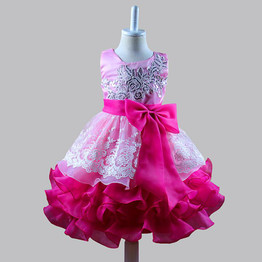 Children Girls Princess Dress Lush Formal Prom Party Ball Gown Little Bridesmaid Wedding Girl Baby Kids Girls Dresses