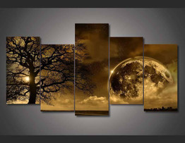AtFipan HD Printed Celestial Body Canvas Painting Wall Art Modular Picture Home Decor Wall Pictures For Living Room Oil Painting