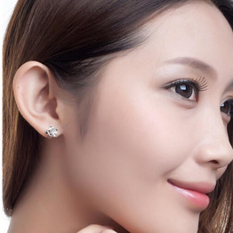 Ataullah Brand Real Silver Plum Flower 925 Sterling Silver Stud Earrings for Women Girls Earrings Fashion Fine Jewelry EWS205-1