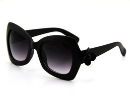 ROZA Flower Decoration Brand Design Sunglasses Women Glasses Sun Glasses Vintage 7 Colors Oculos De Sol UV400 QC0027