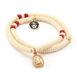King Ice Ivory Deity Wrap Bracelet