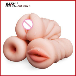 Pocket Pussy Realistic Vagina Real Pussy Anal Male Mastrubator Penis Sex Toys for Adult Artificial Vaginal Mouth Sex Toy for Men