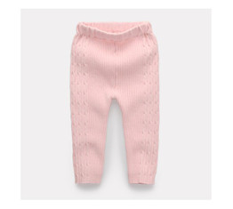 Dinstry Trousers kids pants baby woolen trousers spring and autumn winter children's leggings baby's knitted pants