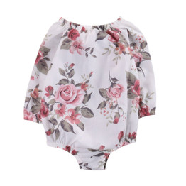 Spring Autumn Floral Long Sleeve Infant Baby Girl Kid  Romper Jumpsuit Cotton Outfit Sunsuit