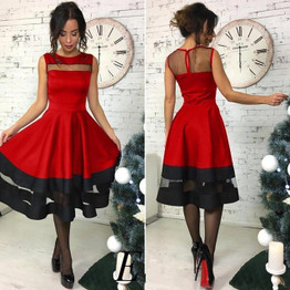 Ahagaga Women Dresses 2017 Summer Fashion Sleeveless O-neck Sexy A-line Dress Women Mesh Backless Elegant Cute Dresses Vestidos