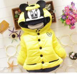 BibiCola children outerwear baby girls cotton Hooded coats Winter Jacket Kids Coat  winter clothing Girls Down & Parkas