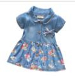 BibiCola Baby Girl Dress Kids Girl Summer Dresses Children Denim Coat Dress Bebe Flower Clothing Kids Toddler Summer Clothes