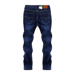 AIRGRACIAS Brand Mens Winter Stretch Thicken Jeans Warm Fleece High Quality Denim Biker Jean Pants Trousers Size 28-42