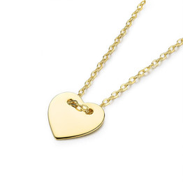 I&amp;zuan Trendy Heart Shape Pendant Sterling Silver Jewelry Plated Yellow Gold Jewelry For Women 925 Silver Pendant Necklace