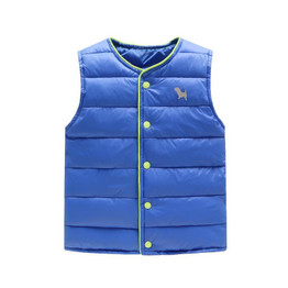 Kids Girls Vests Children's Down Parkas Cotton Warm Vest Baby Girl Boy Sweet Solid Waistcoat Outerwear