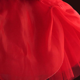 Kids Girls Flower Dress Red Christmas Baby Girl Butterfly Birthday Party Dresses Children Princess Clothes Ball Gown 6M-4T