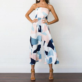 2017 Sexy Women Jumpsuit Off Shoulder Fashion Slash Neck Summer Bodysuit Combinaison Femme Beach Rompers Womens Jumpsuit WS390C