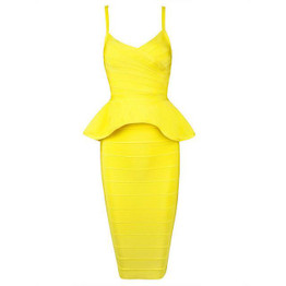 2017 Sexy Red Black White Khaki Pink Yellow Green Women Party Dress Ruffles Knee Length Vestidos Two Piece Set Bandage Dresses