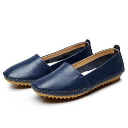 Akexiya Women Genuine Leather Shoes Women Flats Fashion Casual Women Shoes Slip On Women Loafer Flats Shoes Zapatos Mujer#SJL32