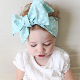 Children Rabbit Ear Headwear Girls Wave Spot Headbands Elastics For Newborn Hairbands Headwrap Elastic Kid Girl Hair Accessories
