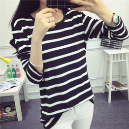 2017 Spring Autumn Hoody Stripes Hoodies for Women Long Sleeves Casual Sweatshirts White Striped Sweatshirt High Quality Hoodie
