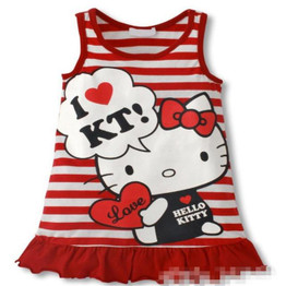 New 2016 summer children clothing girls cartoon dress sleeveless kids clothes girls princess dress size80-100